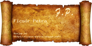 Ficsór Petra névjegykártya